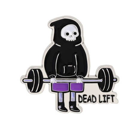 Vue generale Pins Tête de Mort Haltérophilie “Dead Lift Macabre”
