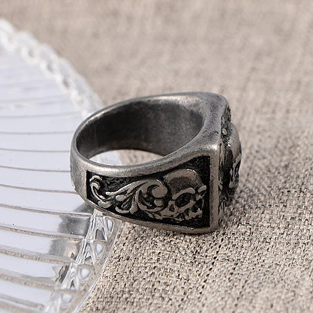 Bague Tête de Mort “Sceau des Roses Funèbres”