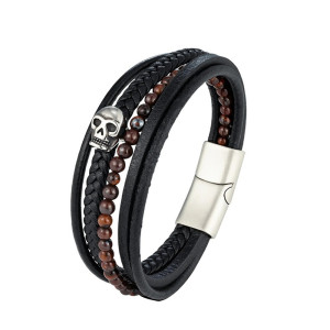 Bracelet Tête de Mort “Perles des Âmes Sombres” Modele 2