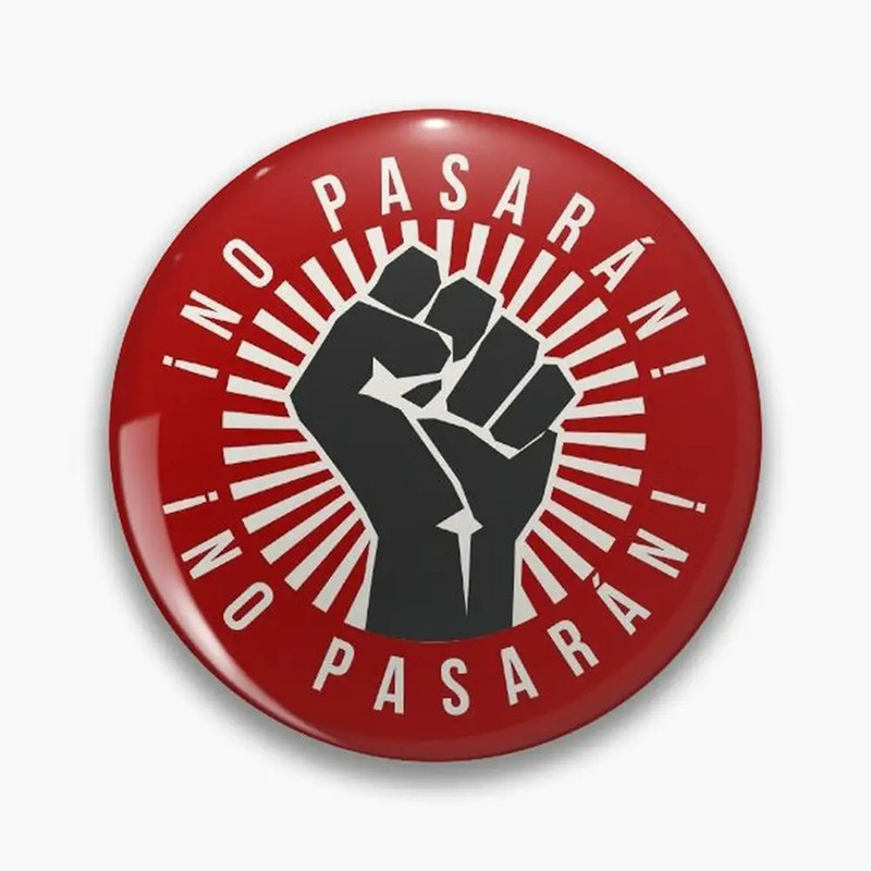 Pins Broche Rock “¡No Pasarán! Poing de Résistance”