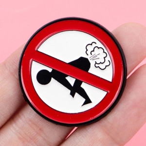 Pins Broche Rock Humour “Interdit de Péter en Public”