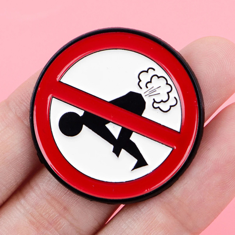 Pins Broche Rock Humour “Interdit de Péter en Public”