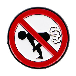 Vue generale Pins Broche Rock Humour “Interdit de Péter en Public”
