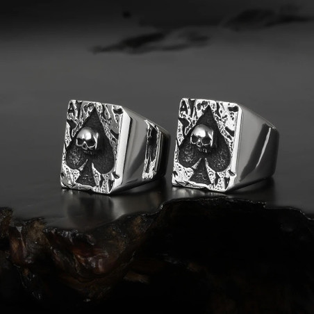 Bague Tête de Mort “As de Pique Maudit”