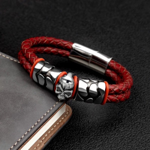 Bracelet Tête de Mort “Tresse du Crâne Maudit” - 3 couleurs  au choix !