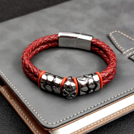 Bracelet Tête de Mort “Tresse du Crâne Maudit” - 3 couleurs  au choix !