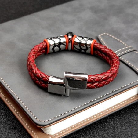 Vue Arrierre Bracelet Tête de Mort “Tresse du Crâne Maudit” - 3 couleurs  au choix !