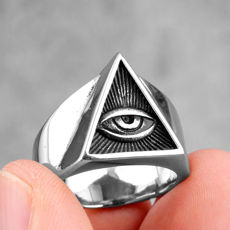 Bague Maçonnique - Œil de la Providence Couleur Argent