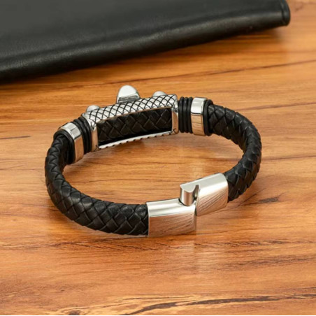 vue a ccroche Bracelet Tête de Mort “Réseau des Âmes Perdues” Couleur Argent