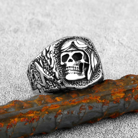 Avant Bague Tête de Mort “Pilote des Enfers”