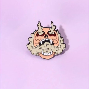 Pins Tête de Mort “Crâne Fumée Infernale”