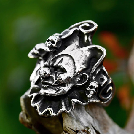 Bague Tête de Mort “Bouffon des Âmes Perdues”
