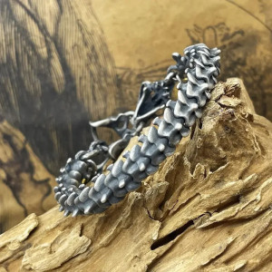 Bracelet Tête de Mort Colonne Vertébrale Squelette T-Rex
