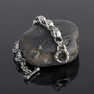 Bracelet Tête de Mort Multi-Crânes