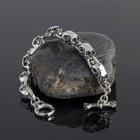 Avant Bracelet Tête de Mort Multi-Crânes