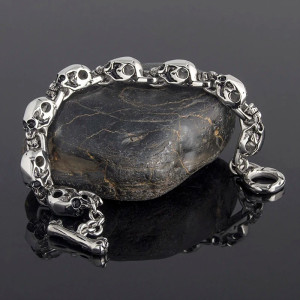 Avant Bracelet Tête de Mort Multi-Crânes