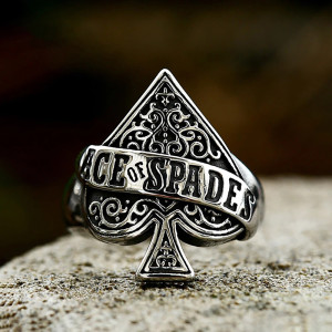 Avant Bague Rock “As de Pique Royal”