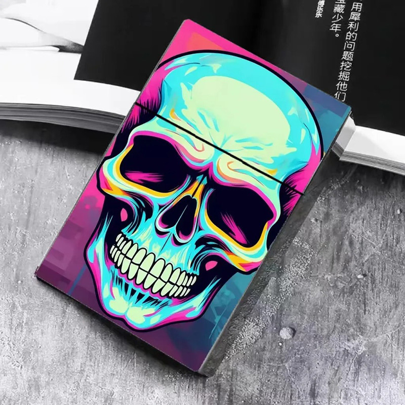 Étui à Cigarettes Tête de Mort Skull Glow Néon