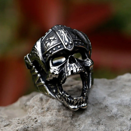 Avant Bague Tête de Mort Viking “Hurlement du Berserker Maudit”
