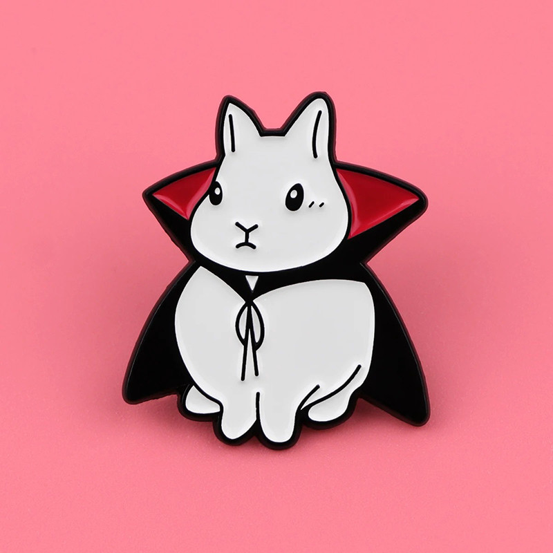 Avant Pins Broche Gothique “Lapin Vampire Nocturne”