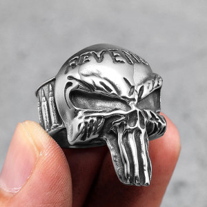 Avant Bague Tête de Mort “Crâne de la Vengeance Noire”
