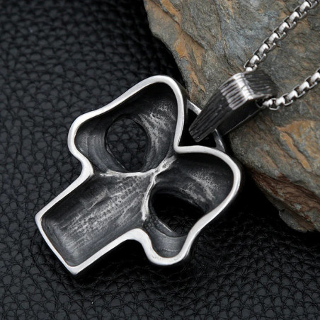 Vue Arrierre Collier Tête de Mort "Vengeur des Ombres"
