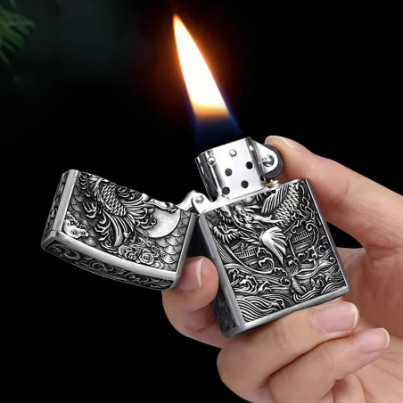 Briquet Rock Rose Gravée Gothique “Rose Éternelle”