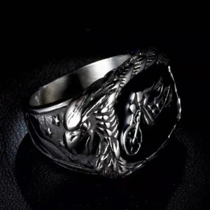 Bague Motard “Aigle du Rider Fantôme”
