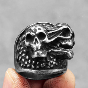 Avant Bague Tête de Mort “Âmes Schizophrènes”