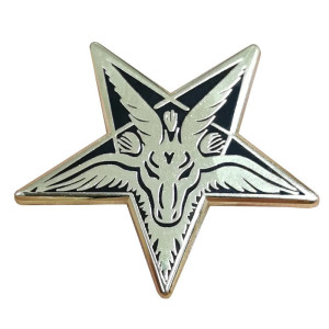 Vue generale Pins Tête de Mort Occulte “Pentagramme de Baphomet”