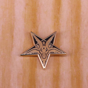 Pins Tête de Mort Occulte “Pentagramme de Baphomet”