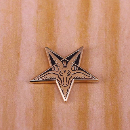 Pins Tête de Mort Occulte “Pentagramme de Baphomet”