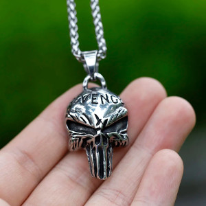 Collier Tête de Mort "Vengeance du Justicier Noir"