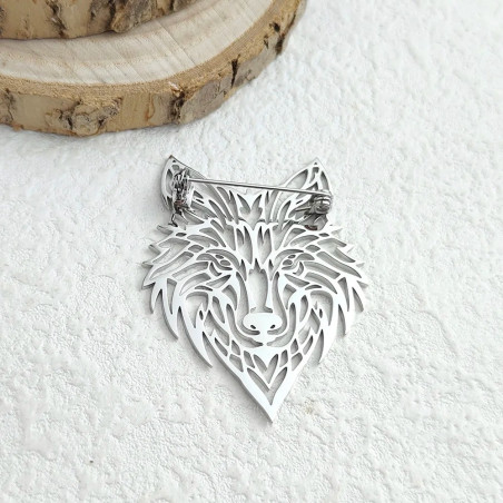 Pins Viking Loup Tribal Nocturne | Accessoire Nordique et Tribal