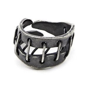 Bague Goth Rock "Coutures de l'Au-Delà"