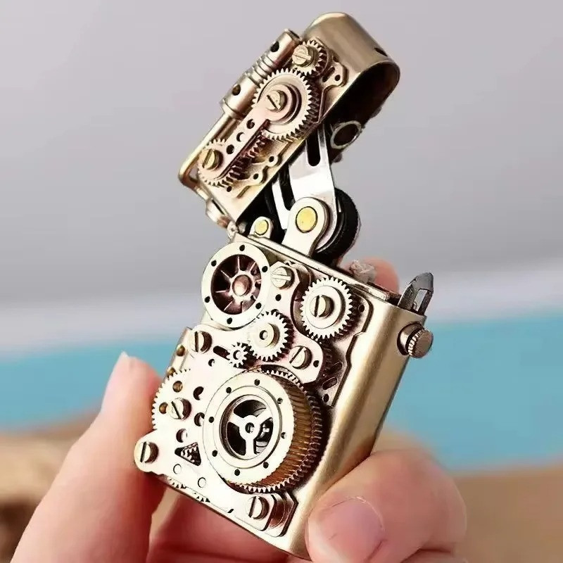 Briquet Mécanisme Steampunk Engrenages Ouverts