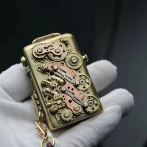 Briquet Steampunk Mécanique Vintage Engrenages Apparents Modele 2