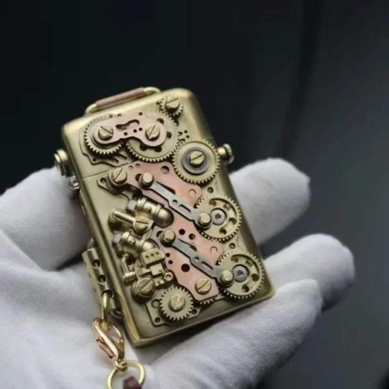 Briquet Steampunk Mécanique Vintage Engrenages Apparents Modele 2