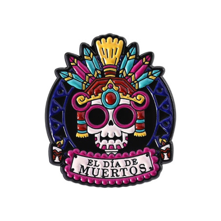 Pins Tête de Mort Mexicain “Calavera Día de Muertos”