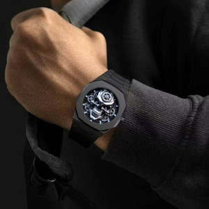 Montre Tête de Mort Engrenages Mécanique