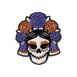 Pins Tête de Mort Mexicain “Reine Calavera Violette”