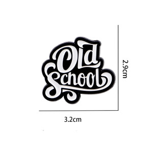 Dimensions Pins Rock "Old School" Vintage Noir & Blanc