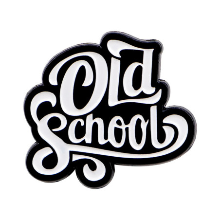 Vue generale Pins Rock "Old School" Vintage Noir & Blanc
