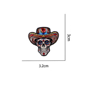 Dimensions Pins Tête de Mort Calavera Mexicaine et Sombrero de Charro