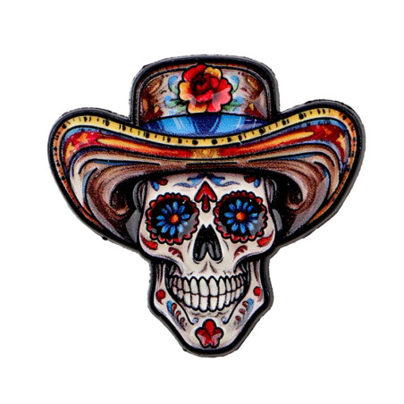 Vue generale Pins Tête de Mort Calavera Mexicaine et Sombrero de Charro