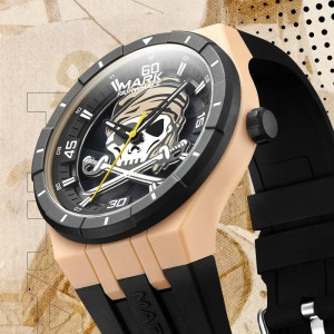 Vue detaille Montre Montres Homme Crâne Corsaire - 2 couleurs  au choix !