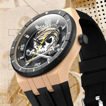 Vue detaille Montre Montres Homme Crâne Corsaire - 2 couleurs  au choix !