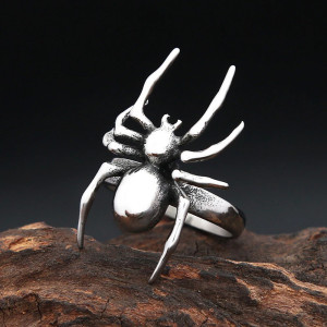Avant Bague Rock Goth Veuve Noire