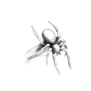 Vue generale Bague Rock Goth Veuve Noire
