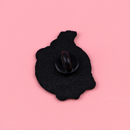 Vue Arrierre Pins Rock Goth Message Pop "I'm an Adult Apparently" Rose & Bleu